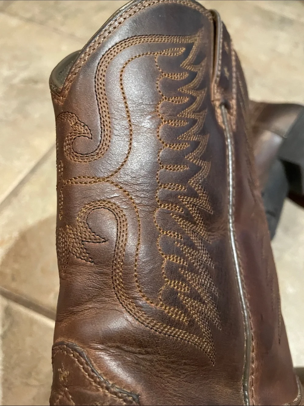 Ariat 10017313 Honor Youth Boys Cowboy Boots Brown Leather Size 5 M Mid Calf